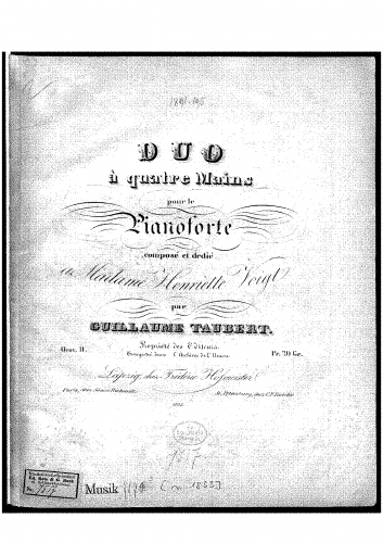 Taubert - Duo a quatre mains - Score