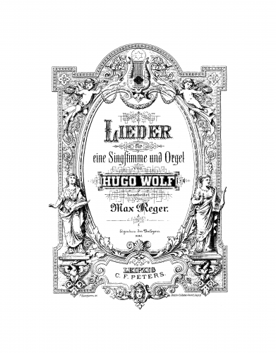 Wolf - Mörike Lieder - Nos.25-28 For Voice and Organ (Reger) - Score