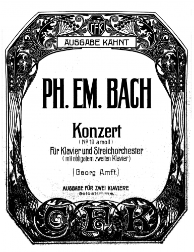 Bach - Keyboard Concerto in A minor - For 2 Pianos (Amft) - Score