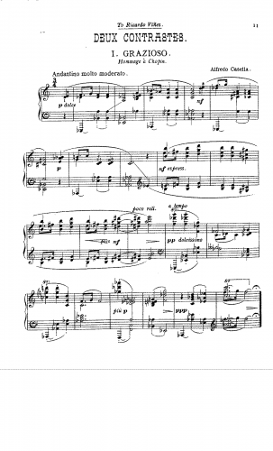 Casella - Deux Contrastes, Op. 31 - Score