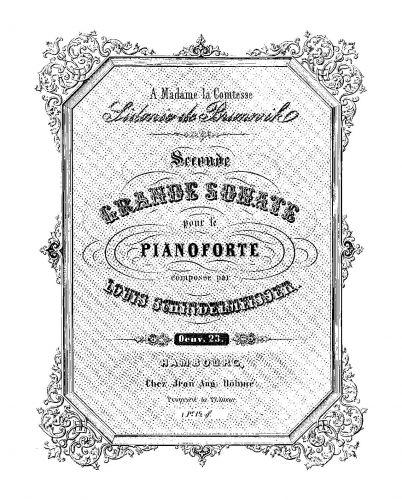 Schindelmeisser - Piano Sonata No. 2 - Score