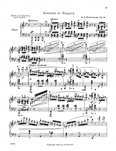 Wollenhaupt - Souvenir de Niagara - Score