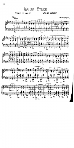Mayer - Valse-Etude, Op. 83 - Score