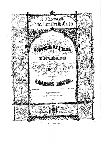 Mayer - Divertissement No. 1 - Score