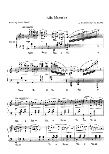 Nemerovsky - Piano Pieces, Op. 39 - No. 3 - Alla Mazurka
