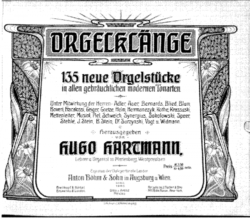 Hartmann - Orgelklänge - Other - Score