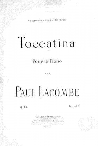 Lacombe - Toccatina - Score