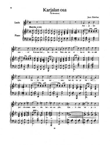 Sibelius - Karelia's Fate - Score
