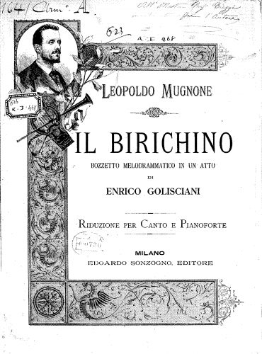 Mugnone - Il birichino - Vocal Score - Incomplete Score