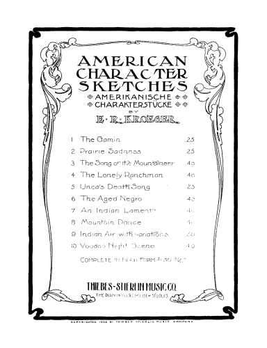 Kroeger - American Character Sketches - 7. An Indian Lament