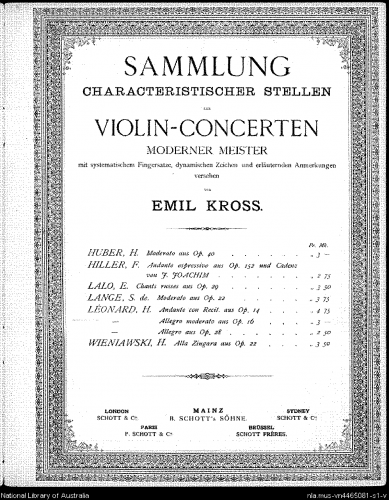 Léonard - Violin Concerto No. 3 - 1, Allegro moderato - Violin