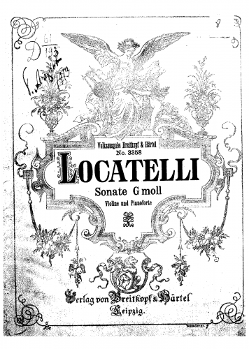 Locatelli - 12 Sonate da camera - No. 5 Sonata in G minor For Violin and Piano (David) - Piano Score