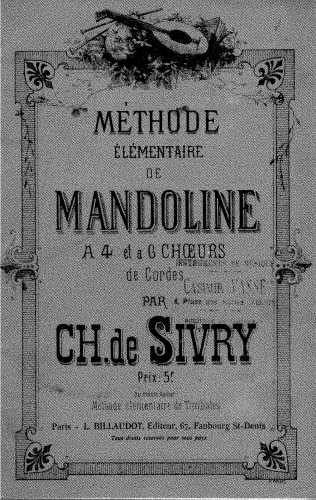 Sivry - Méthode elementaire de mandoline - Score
