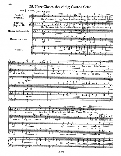 Schein - Herr Christ, der einig Gottes Sohn - Score