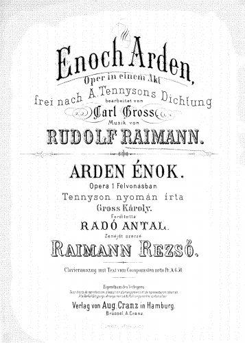 Raimann - Enoch Arden - Vocal Score - Score