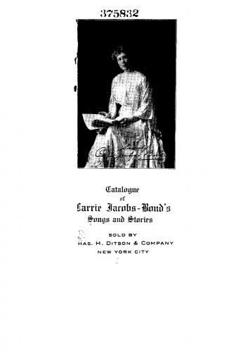 Jacobs-Bond - Catalog of Songs and Stories - Complete Catalog (1900)