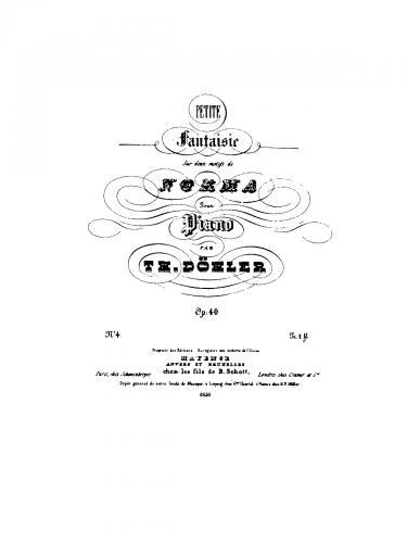 Döhler - Petite fantaisie sur deux motifs de 'Norma' - Score