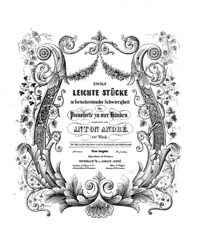 André - 12 Leichte Stücke - Score
