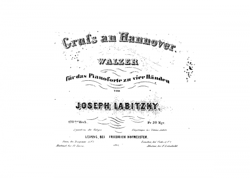 Labitzky - Gruss aus Hannover - Score