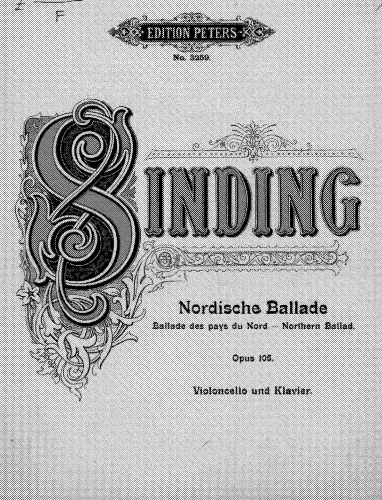 Sinding - Nordische Ballade - Scores and Parts - Score