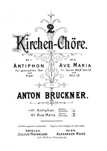 Bruckner - Tota pulchra es - Score