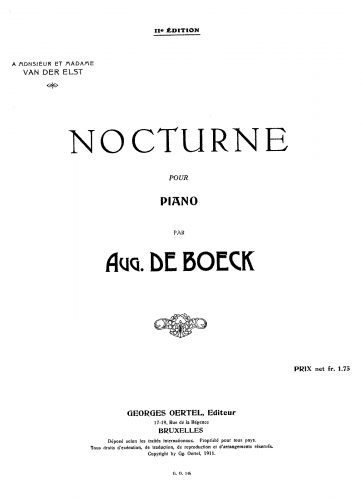 Boeck - Nocturne - Piano score