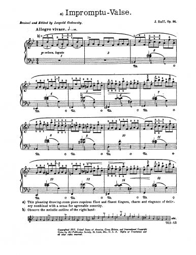 Raff - Impromptu-valse, Op. 94 - Revised Edition