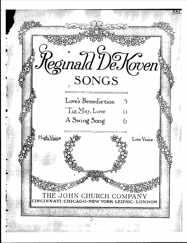 De Koven - Tis May Love - Score