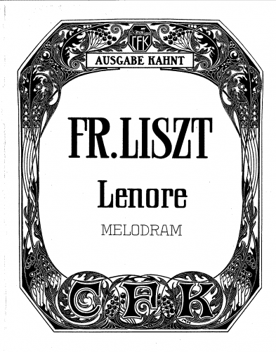 Liszt - Lenore - Score