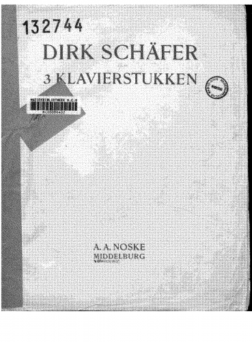 Schäfer - 3 Piano Pieces - Score