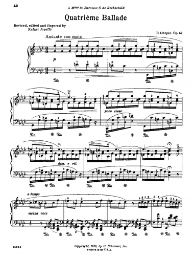 Chopin - Ballade No. 4 - Piano Score - Score