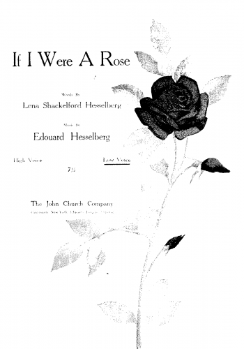 Hesselberg - If I Were a Rose - Score