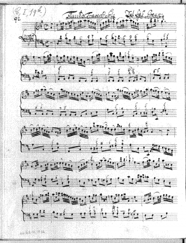 Graun - Flute Sonata in D major - Score