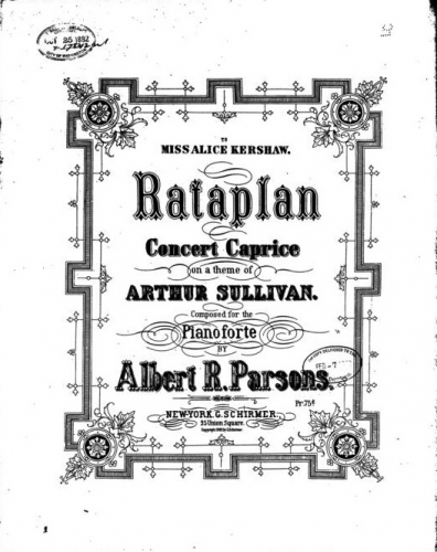 Parsons - Rataplan - Score
