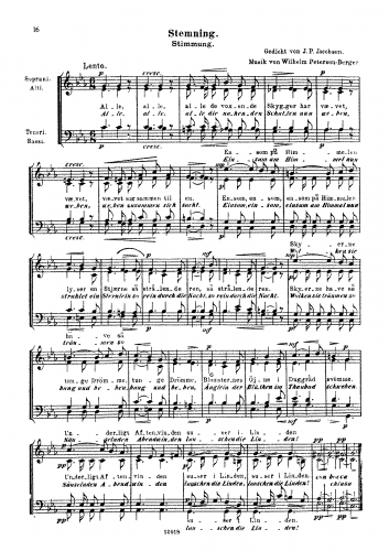 Peterson-Berger - 8 Sånger - Score