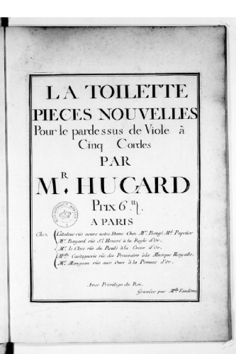 Hugard - La Toilette - Score