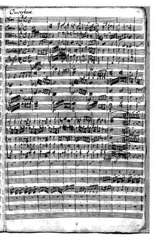 Graun - Catone in Utica, GraunWV B:I:9 - Sinfonia - Score