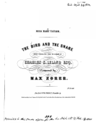Zorer - Der vogel und die schlinge - Score