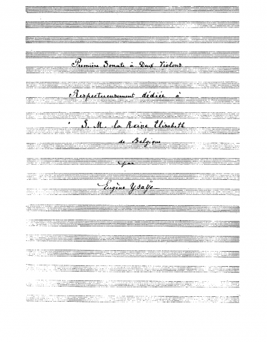 Ysaÿe - Sonata for 2 Violins - Score