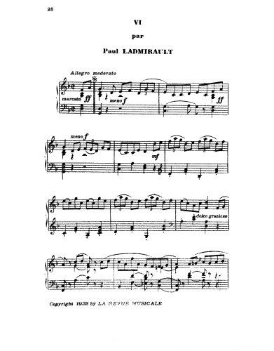 Ladmirault - Hommage à Gabriel Fauré - Score