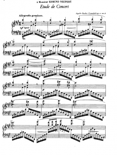 Backer-Grøndahl - 6 Etudes de Concert, Op. 11 - No. 6