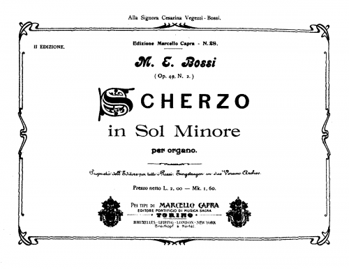 Bossi - Scherzo in sol minore - Score