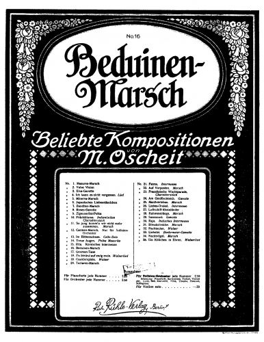 Oscheit - Beduinen-Marsch - Score