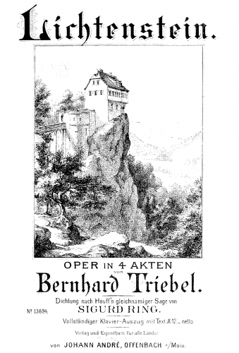 Triebel - Lichtenstein - Vocal Score - Score