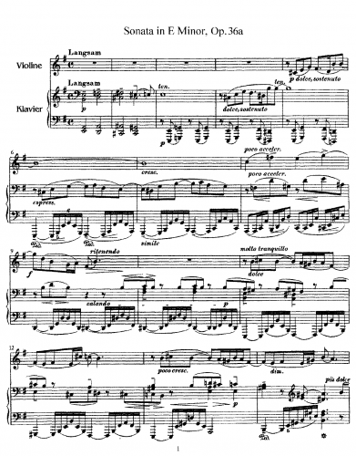 Busoni - Violin Sonata No. 2 - Score