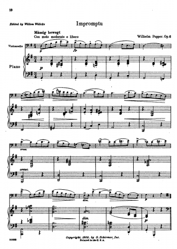 Popper - Impromptu - Piano Score