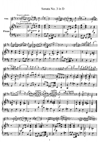 Leclair - 12 Sonatas for Violin and Continuo, Op. 9 - No. 3. Sonata in D major "Tombeau" For Violin and Piano (Alard) - Piano Score and Violin Part
