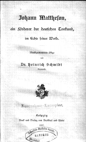 Schmidt - Johann Mattheson - Complete text