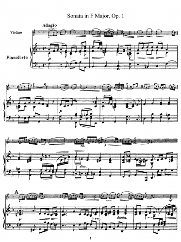 Tartini - 12 Violin Sonatas and a Pastorale, Op. 1 - Scores and Parts Sonata No. 2 in F major, B.F9 - Piano score and Violin part