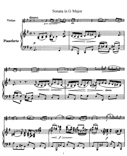 Tartini - Violin Sonatas - Sonata in G Major